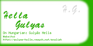 hella gulyas business card